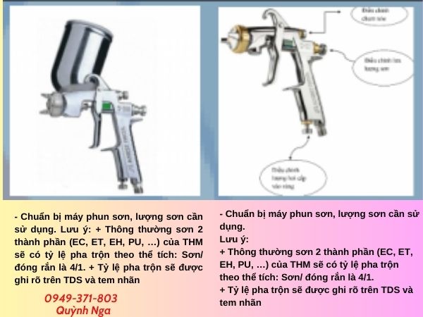 Bước 2- Chuẩn bị sơn và Thiết bị